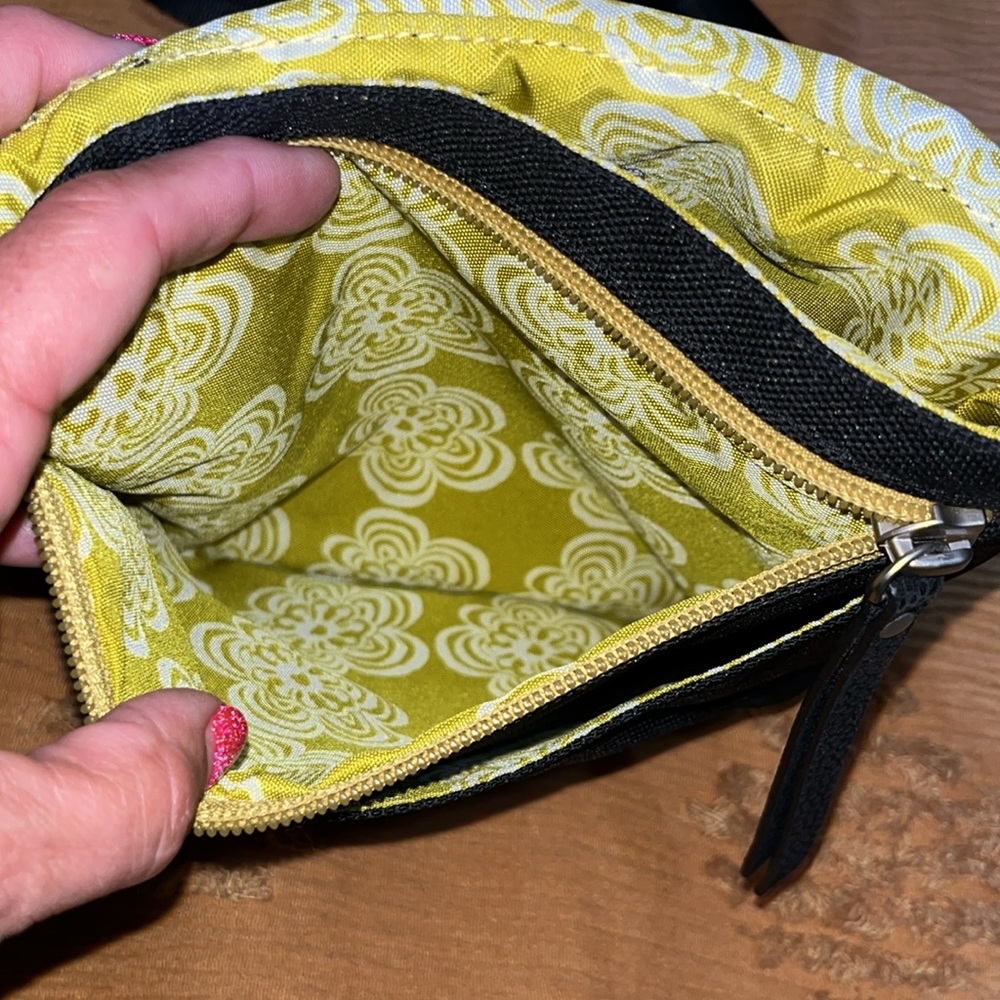 Haiku Black and Yellow Crossbody Bag with Floral Pattern - Picture 6 of 10